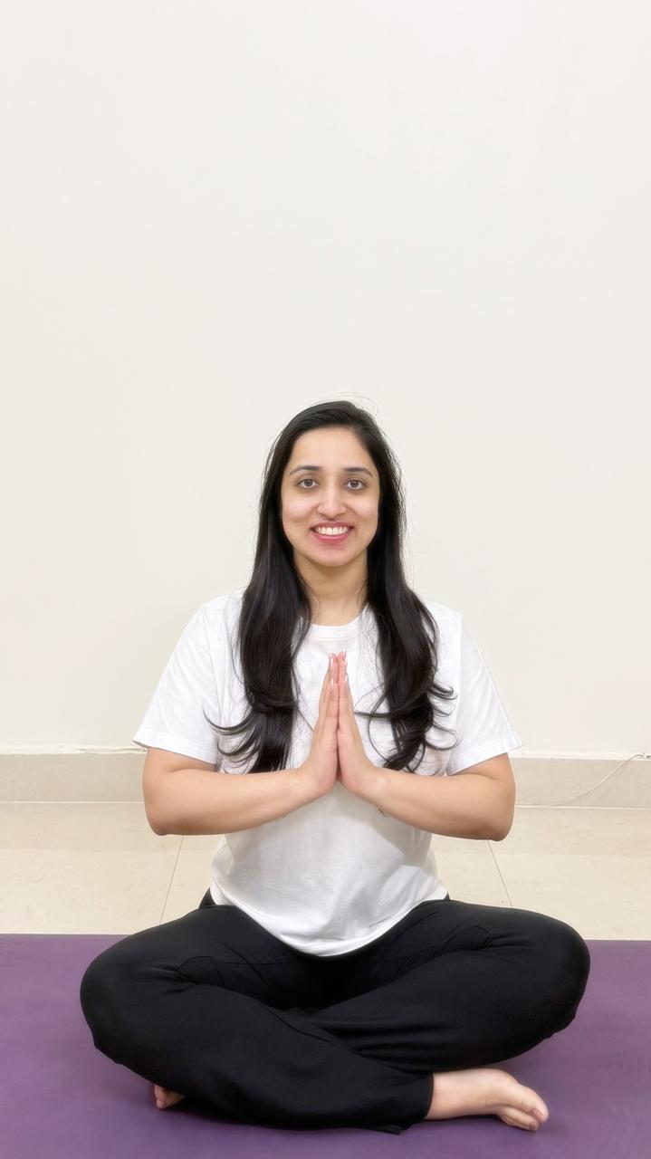Namrata Pahwa in namaste pose