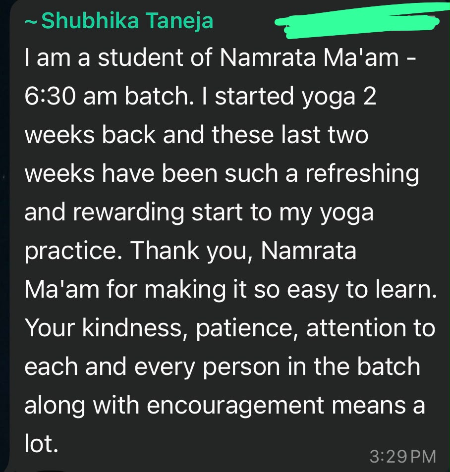 Student review from Shubhika